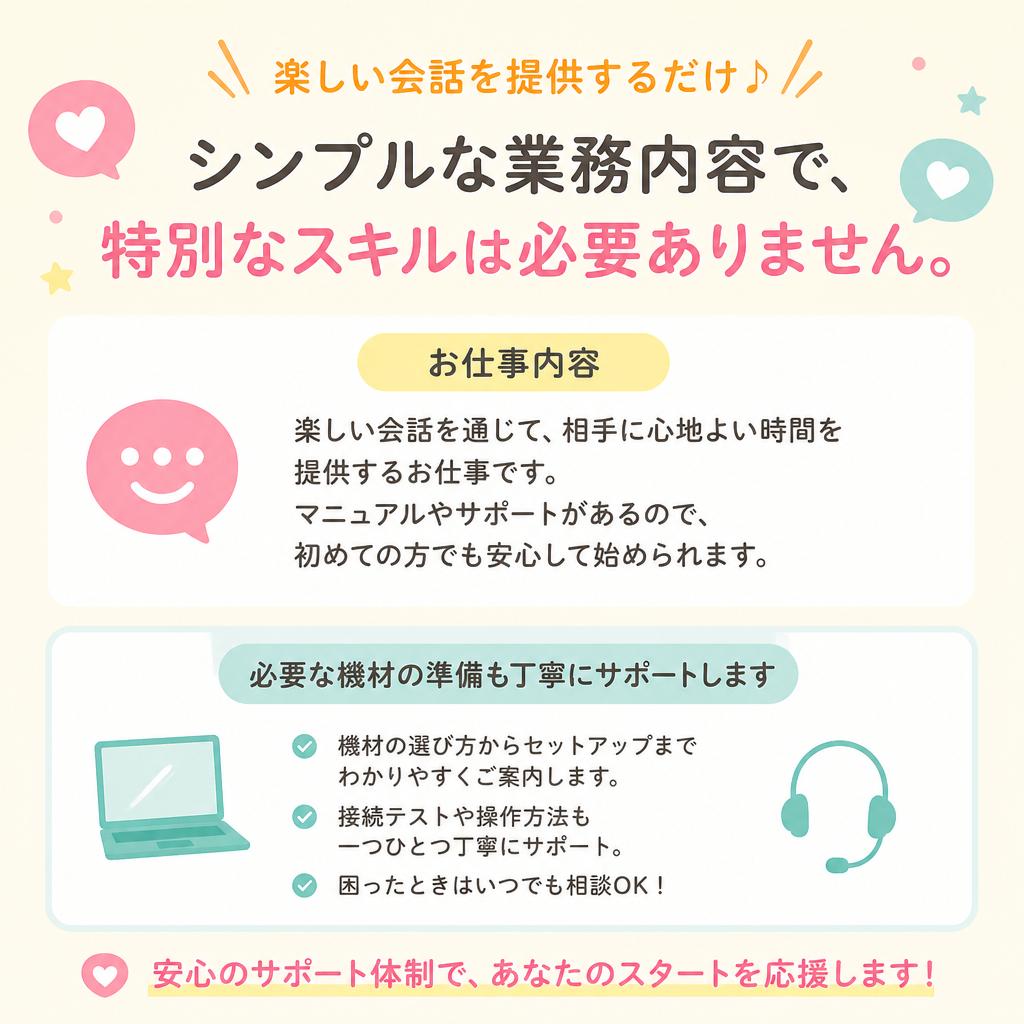 シンプルな仕事内容