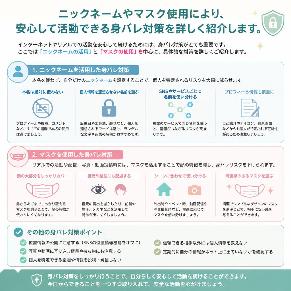 2. 身バレ対策の徹底