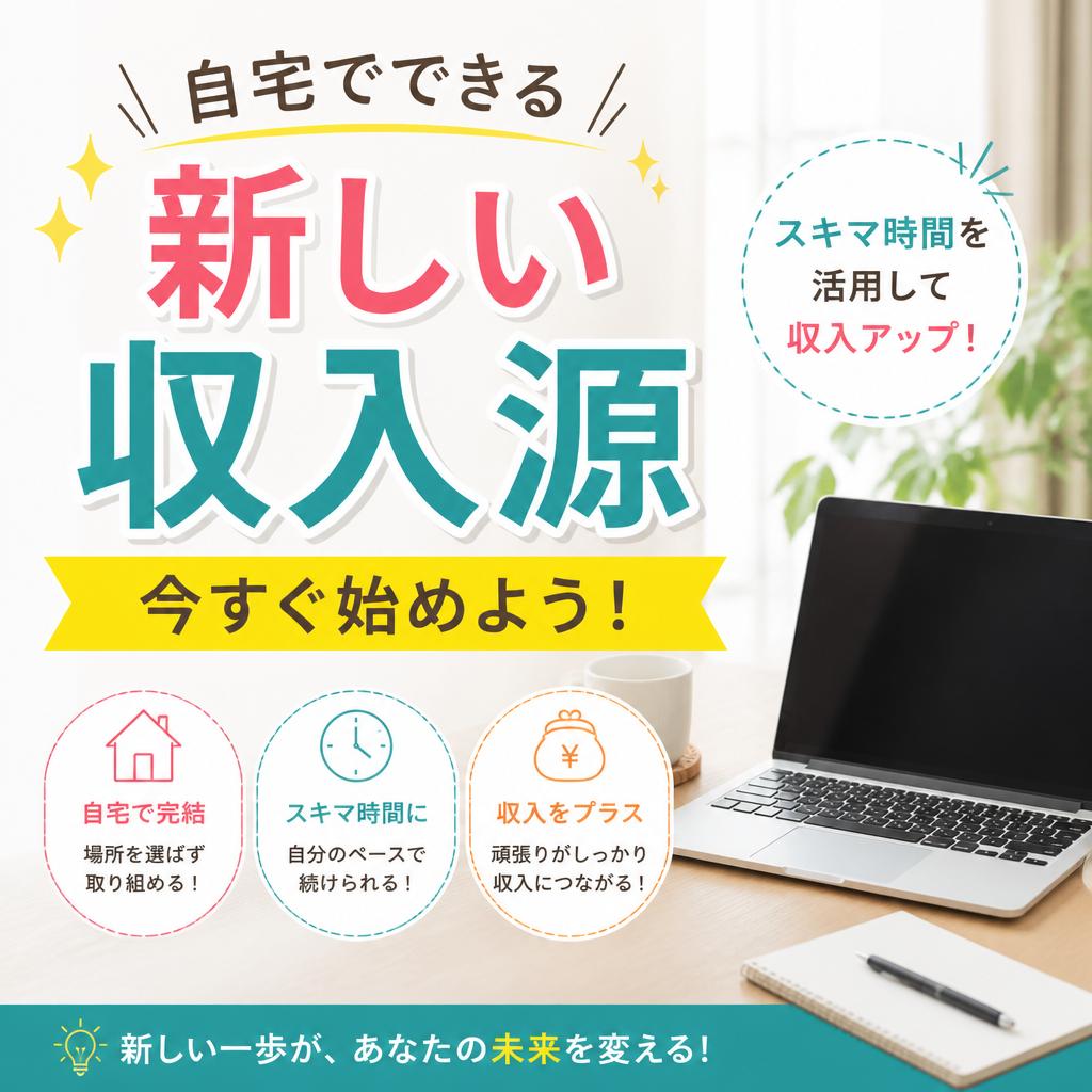 自宅でできる新しい収入源、今すぐ始めよう！