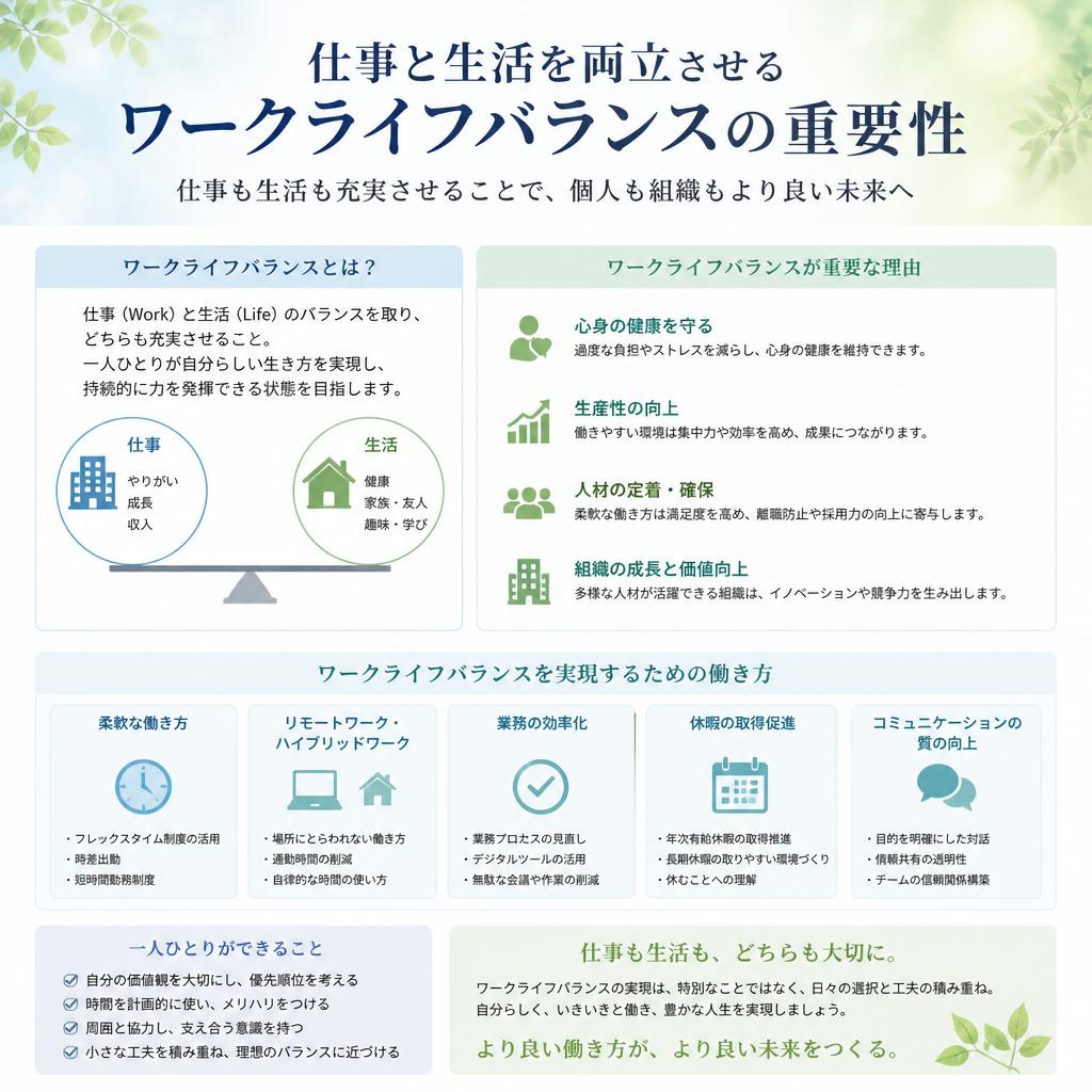 ワークライフバランスの実現