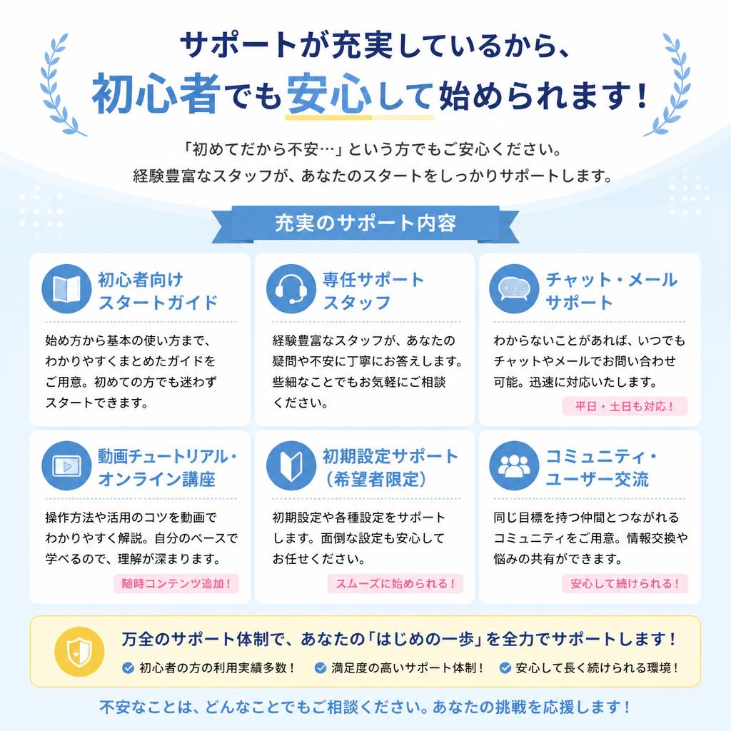 5. 充実したサポート体制