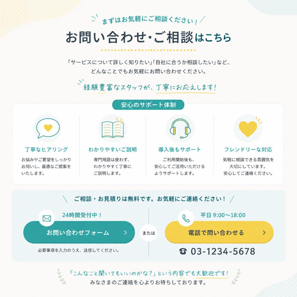 7. お問い合わせ・スタートへ