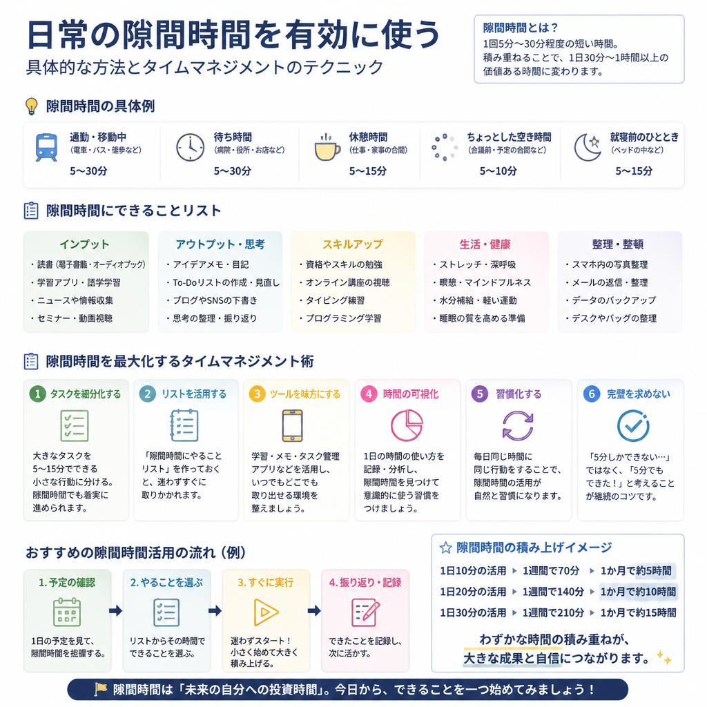 2. スキマ時間の有効活用法