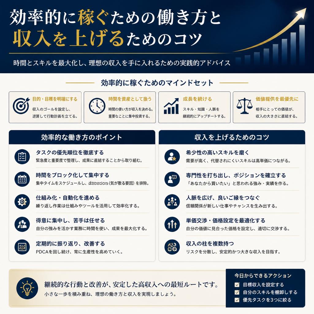 5. 収入アップを目指すための働き方