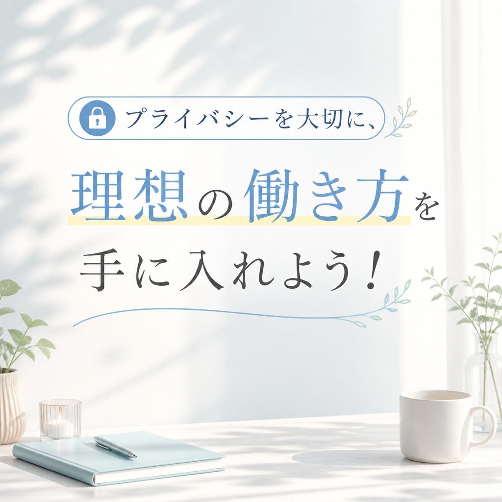 プライバシーを大切に、理想の働き方を手に入れよう！