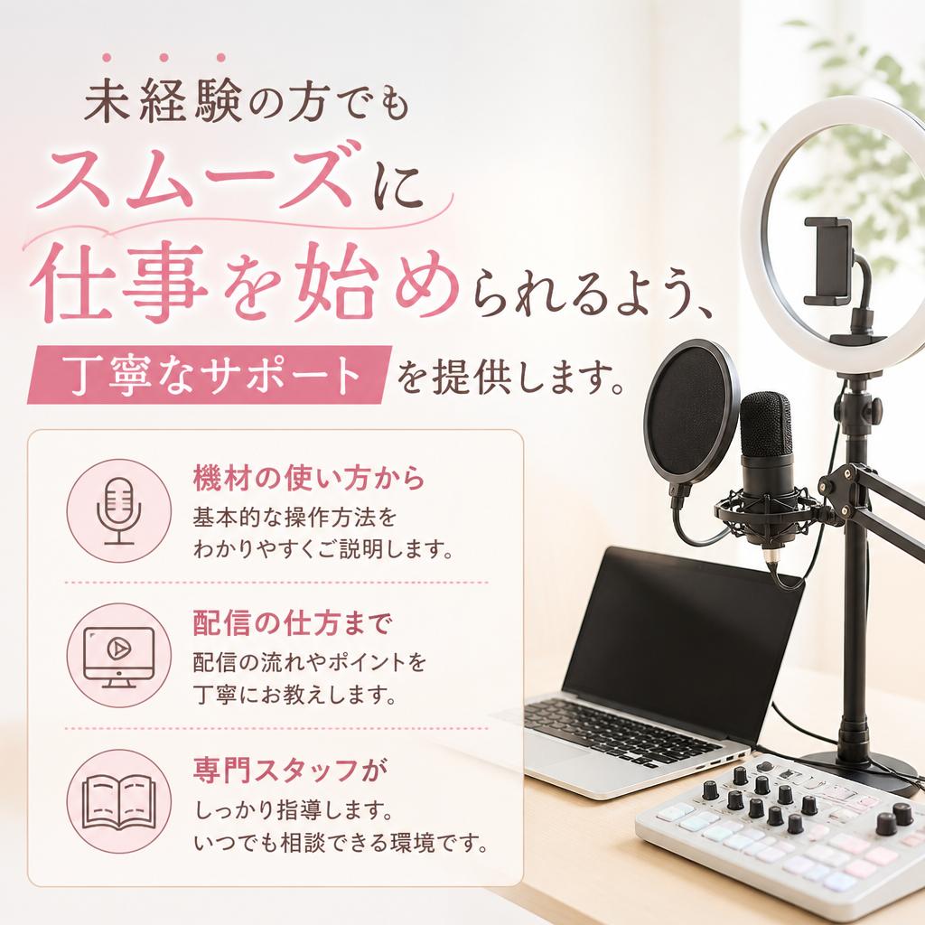 初心者でも安心のサポート体制