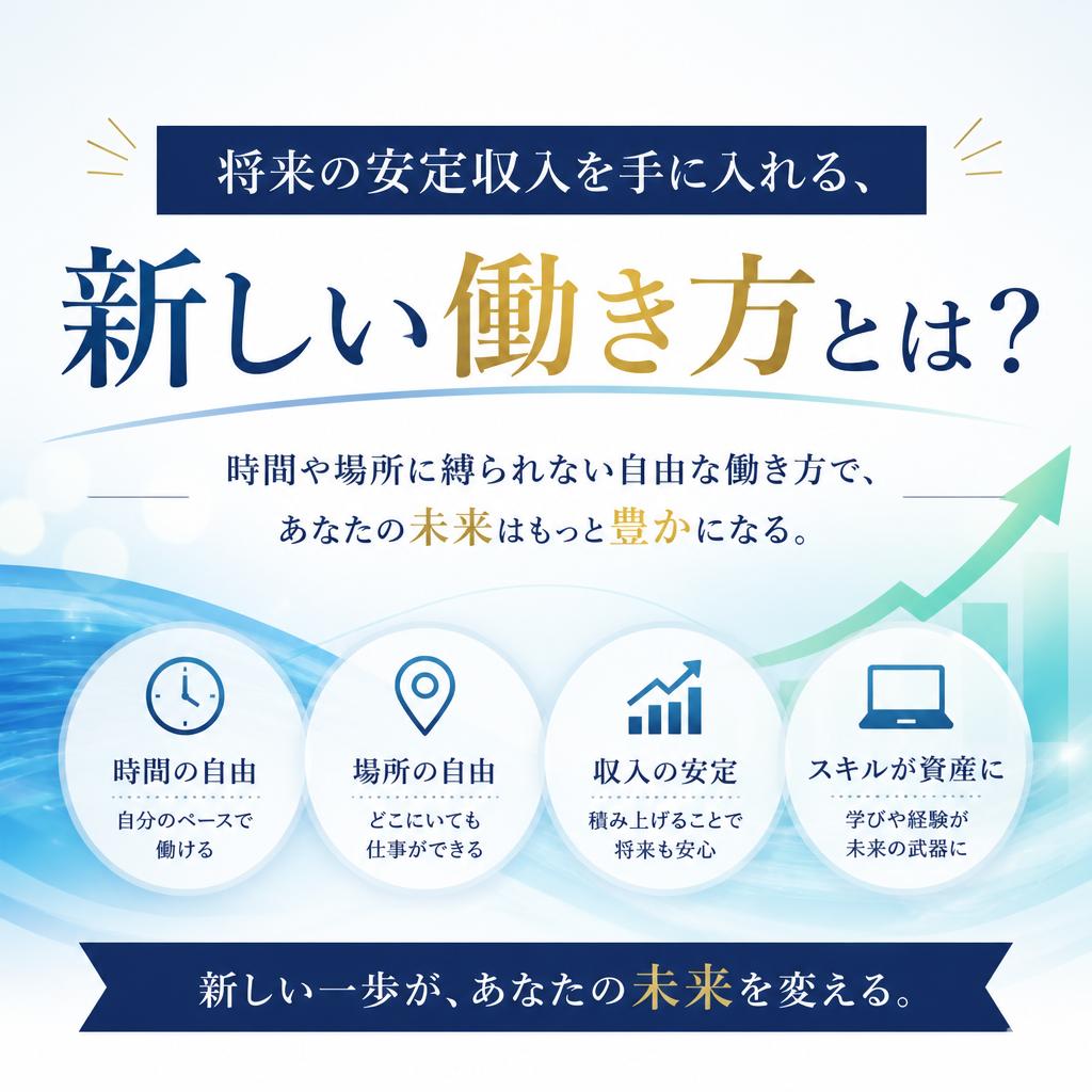 将来の安定収入を手に入れる、新しい働き方とは？