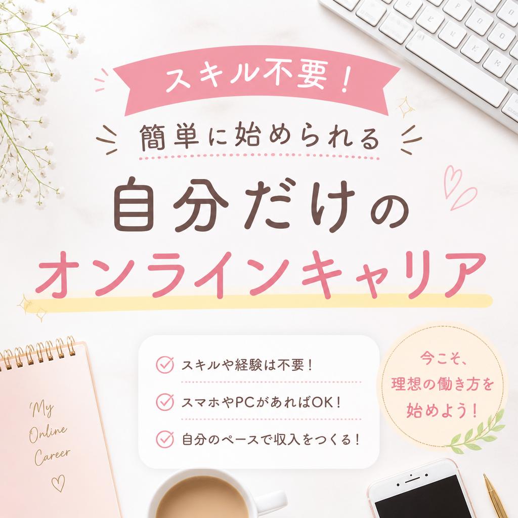 スキル不要！簡単に始められる自分だけのオンラインキャリア
