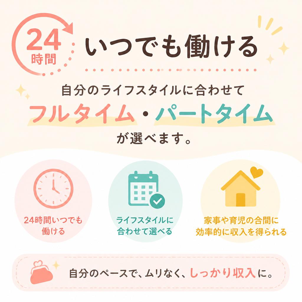自分のペースで！柔軟な働き方