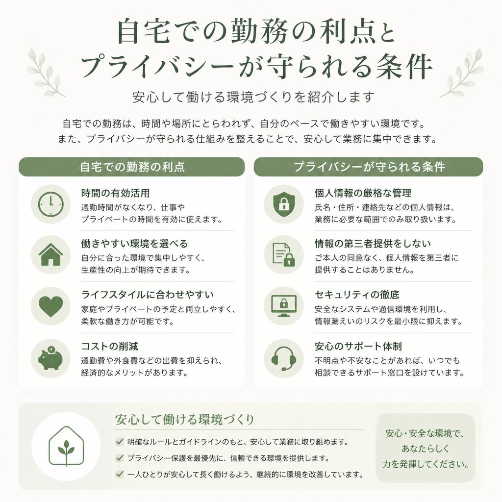 自宅勤務で快適な環境