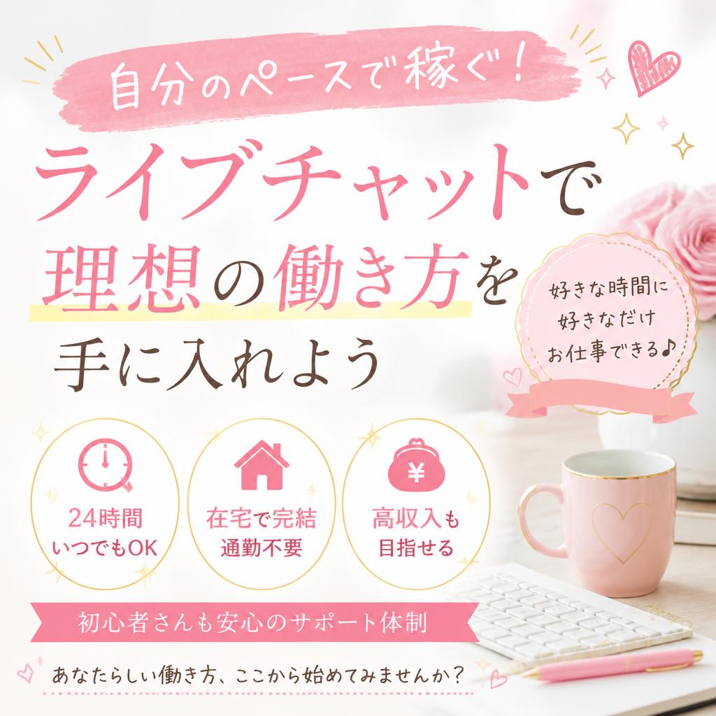 自分のペースで稼ぐ！ライブチャットで理想の働き方を手に入れよう