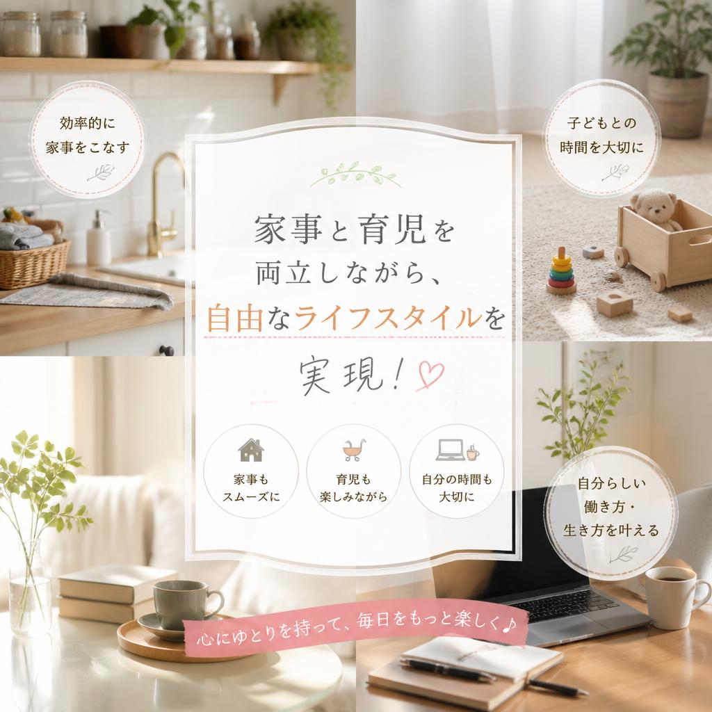 家事と育児を両立しながら、自由なライフスタイルを実現！