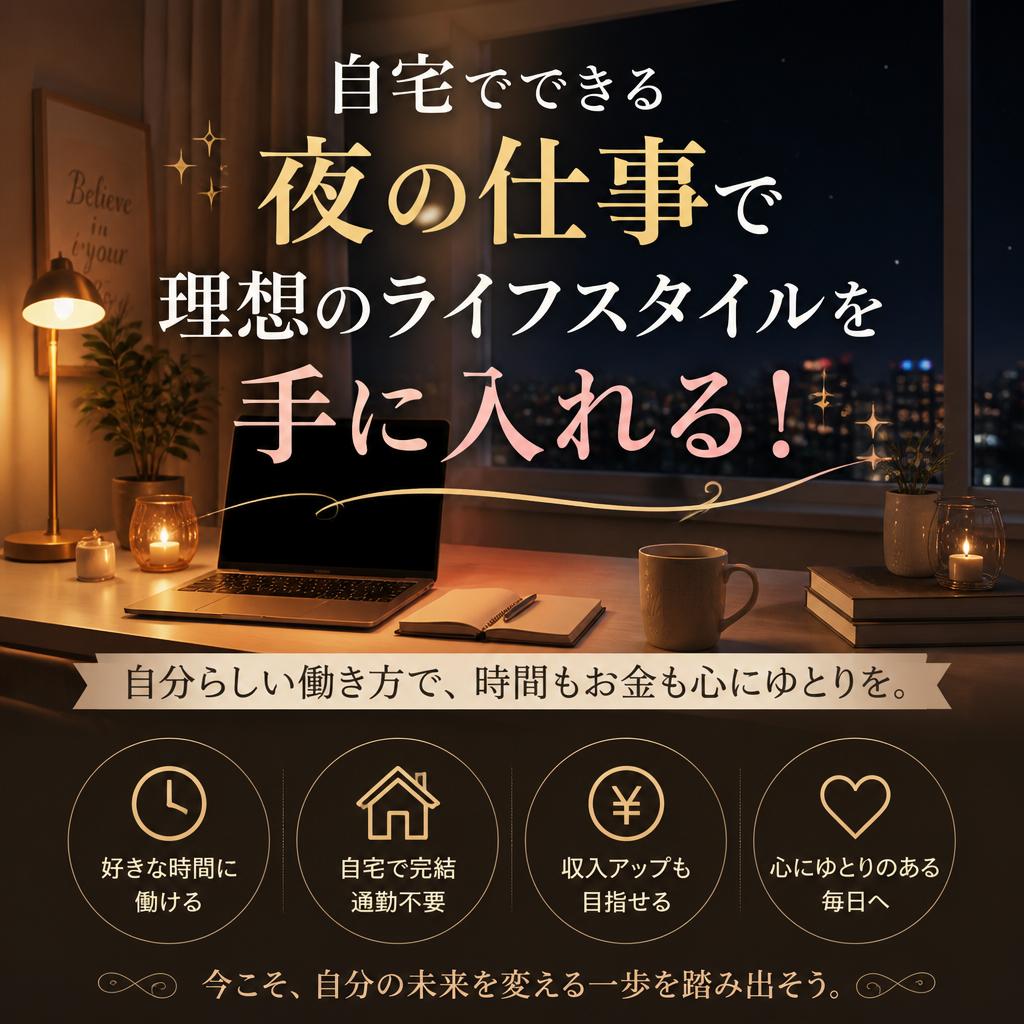 自宅でできる夜の仕事で理想のライフスタイルを手に入れる！