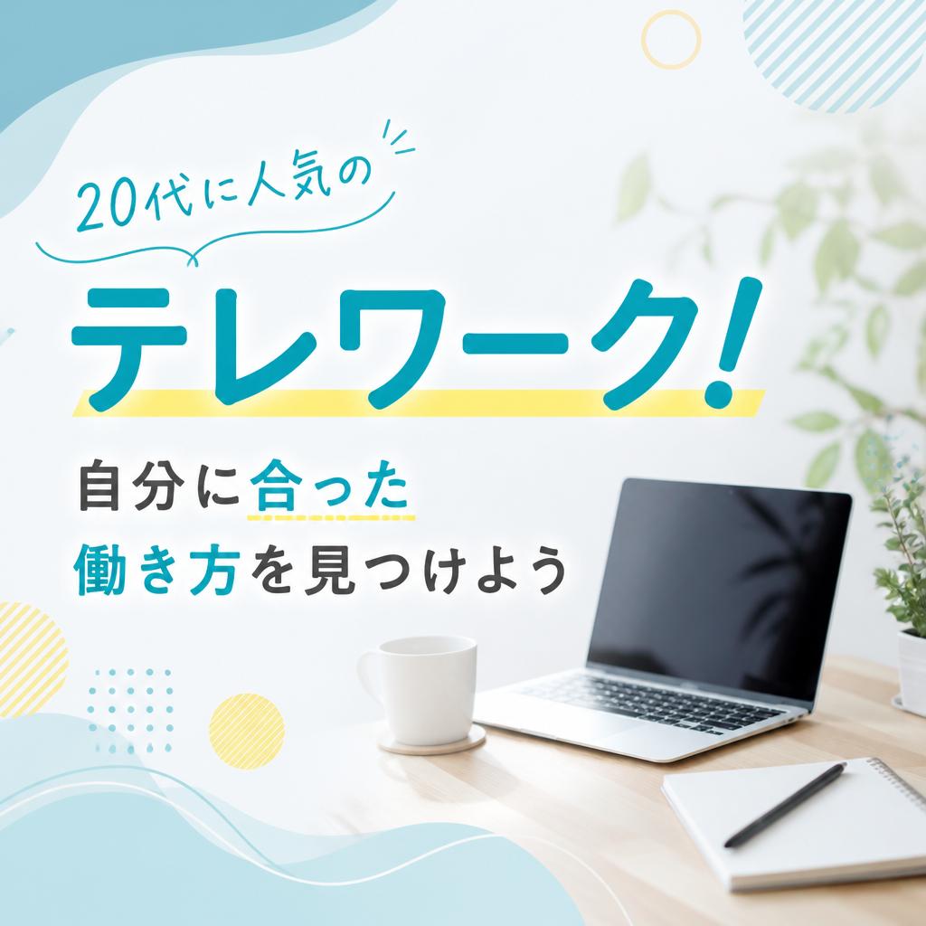 20代に人気のテレワーク！自分に合った働き方を見つけよう