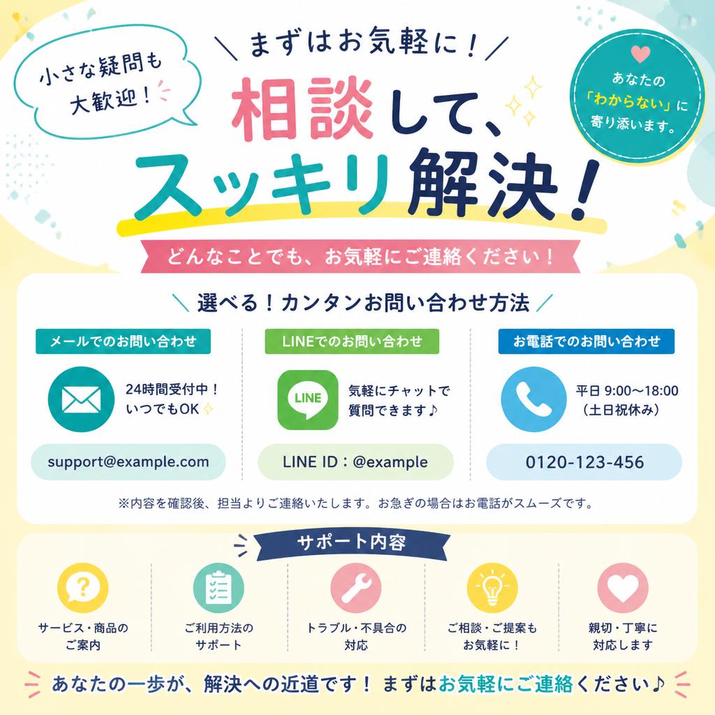 今すぐ問い合わせを！