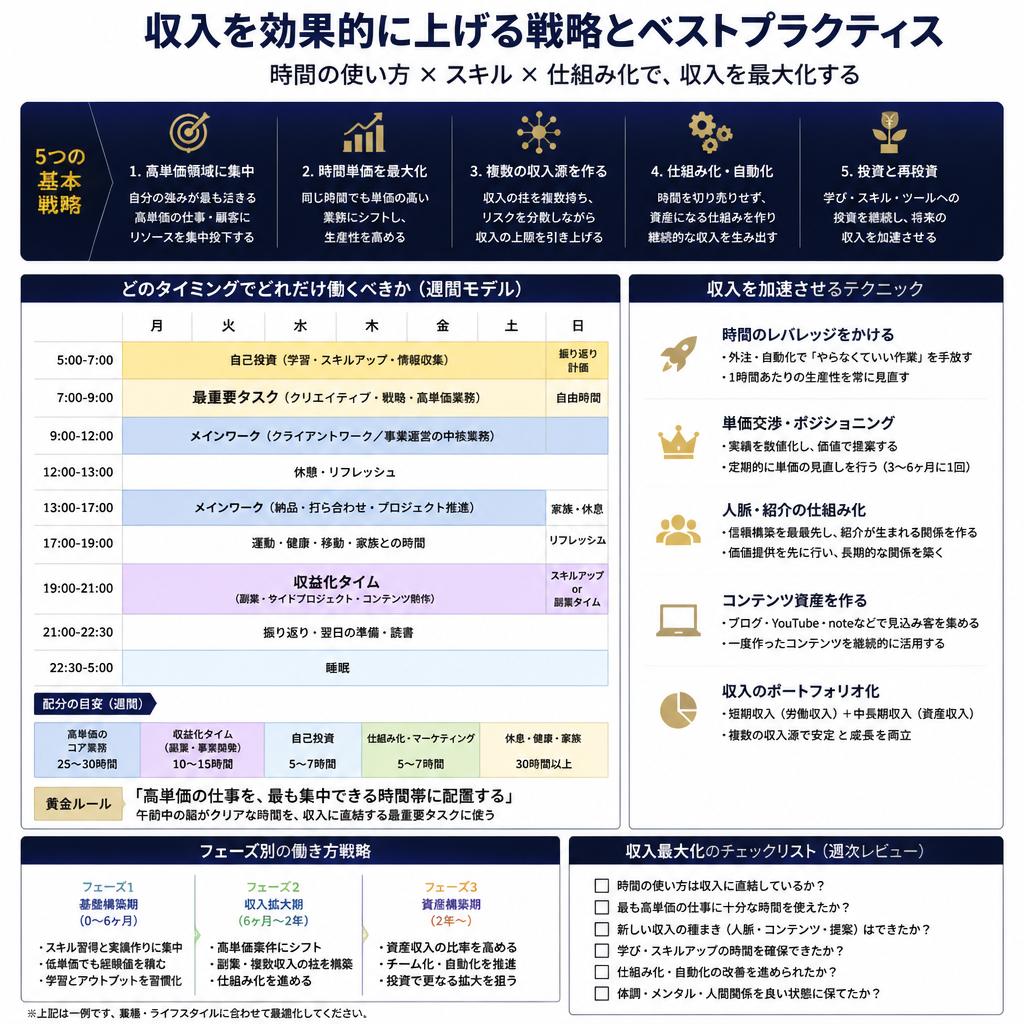 収入を上げるための戦略