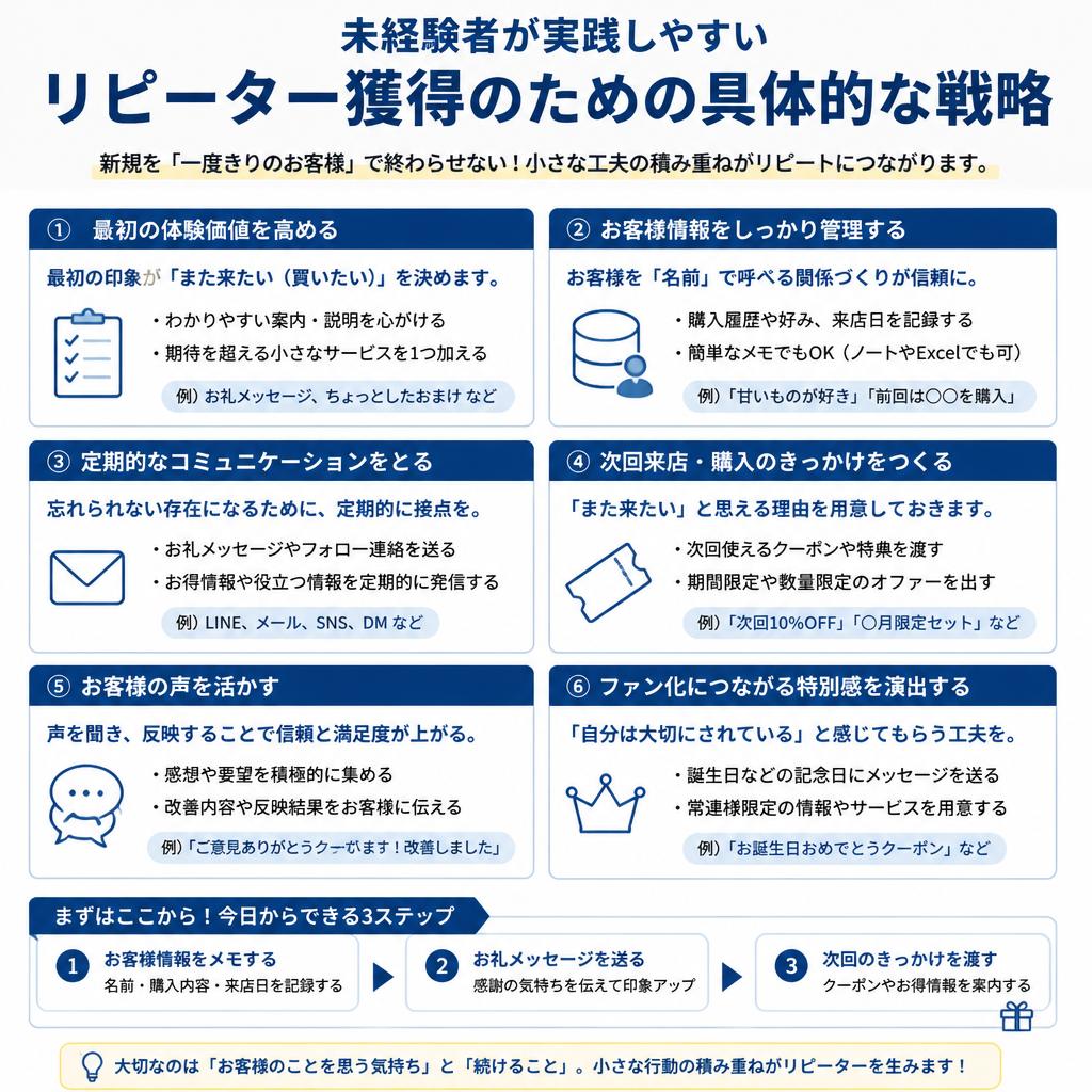 初心者でもできるリピーター獲得戦略