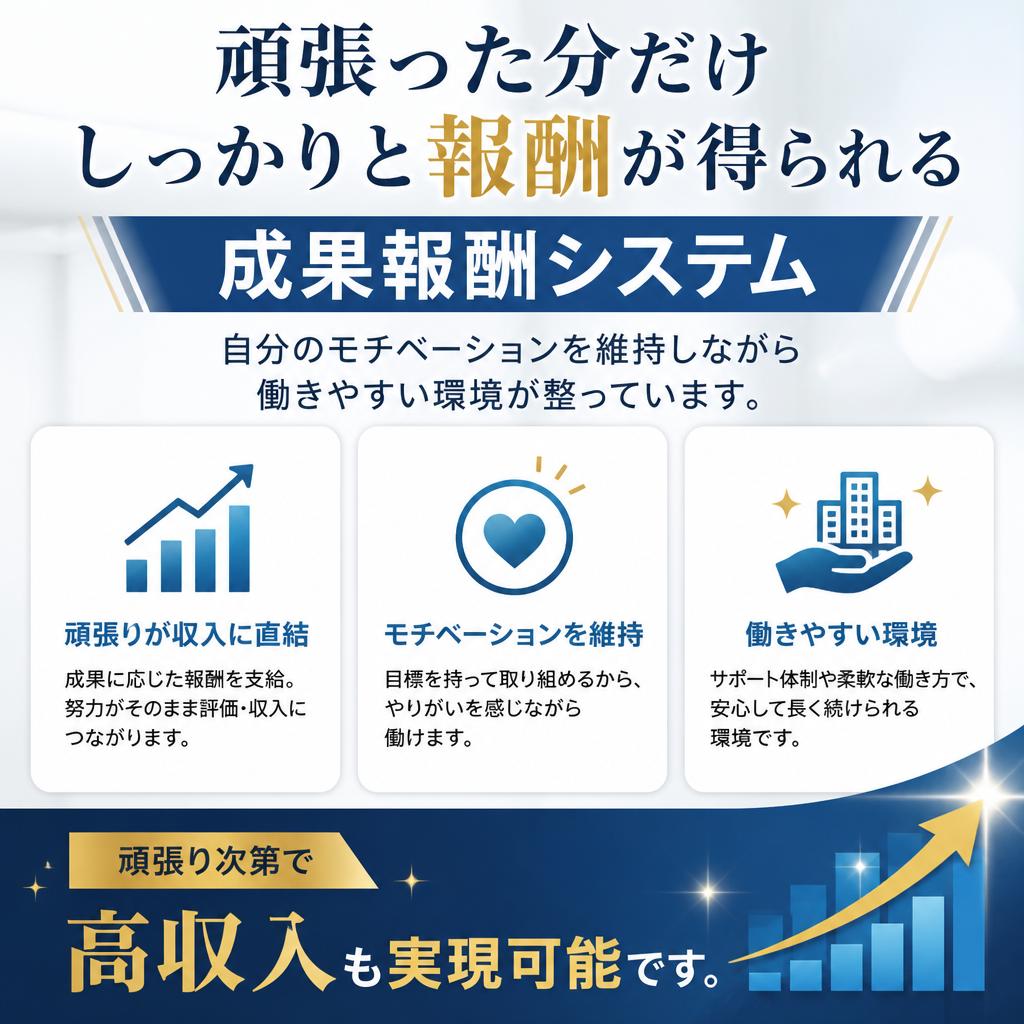 成果報酬で頑張りが反映