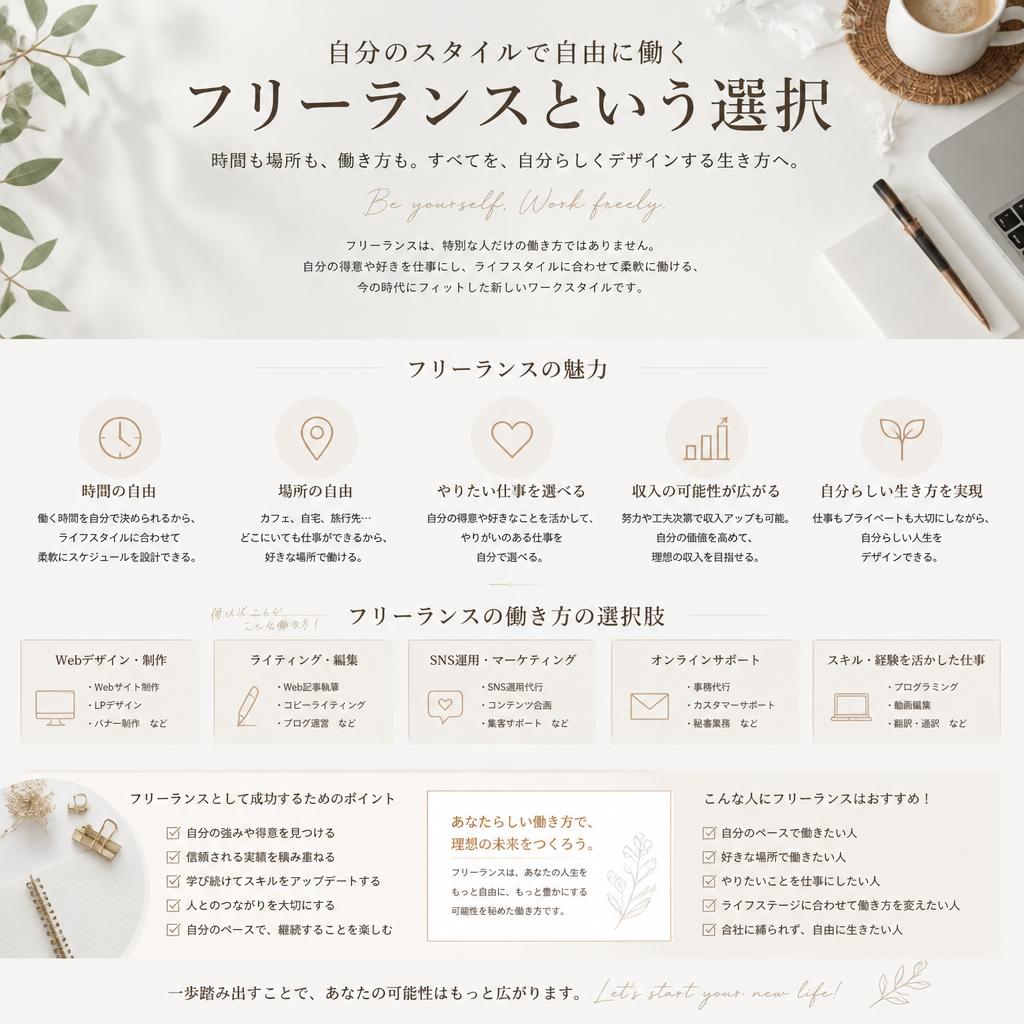5. フリーランスとしての自由さ