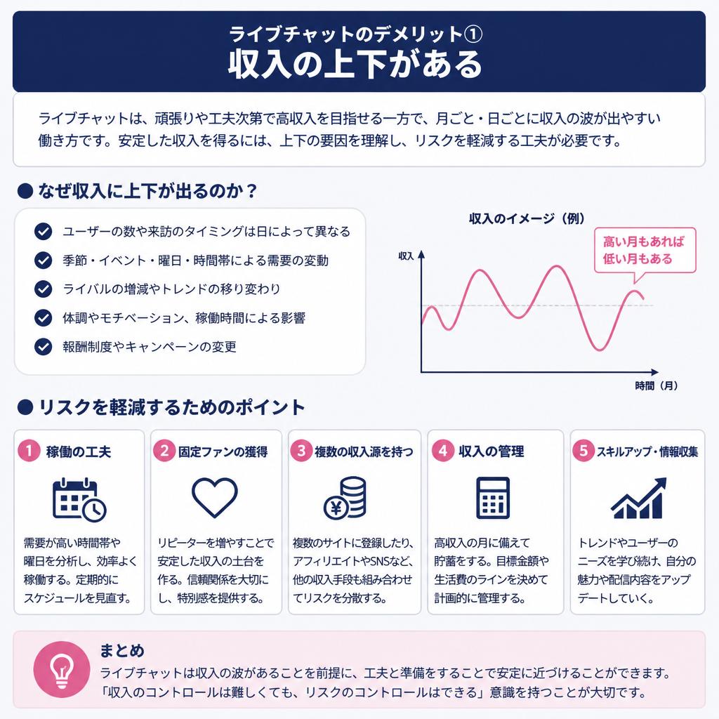 5. デメリット1: 収入の不安定さ