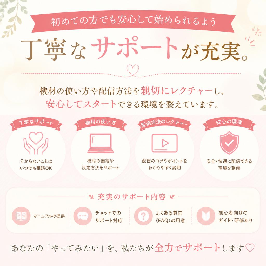 充実のサポート体制